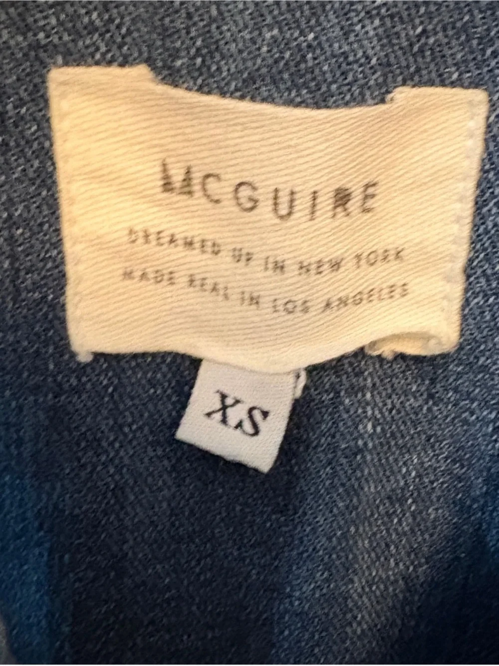 McGuire Denim Abby Rose Sleeveless Fitted Vest Distressed Denim Womens size XS - Picture 4 of 12